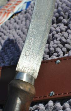 Frosts Mora Made In Sweden Laminated Steel 11 1/2" Used Full Tang No Flex Pitted But No Sign Of Use