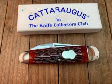 Cattaraugus Cutlery Sleeveboard Whittler For the KCC 1990 Seki Japan Brown Jigged Bone 