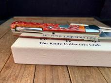 Cattaraugus Cutlery Folding Hunter for the KCC 1990 Seki Japan Brown Jigged Bone