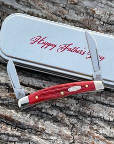 CASE XX ** 2023 FATHER'S DAY OLD RED POCKET WORN SMALL 2 BLADE CONGRESS