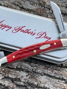 CASE XX ** 2023 FATHER'S DAY OLD RED POCKET WORN SMALL 2 BLADE CONGRESS