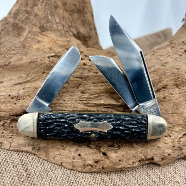 Vintage 70 Pattern Camillus 3 Blade Cattleman 1946-50 Short Line Knife (184)
