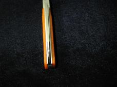 Dollar Knife Co. Smooth Orange Camel Bone with White Shield Jack Knife by Cooper Cutlery USA OSCB-WS
