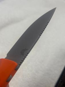 Benchmade 15006 Steep Country Fixed Blade Knife /  Orange Handle New In Box Made In USA