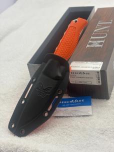 Benchmade 15006 Steep Country Fixed Blade Knife /  Orange Handle New In Box Made In USA