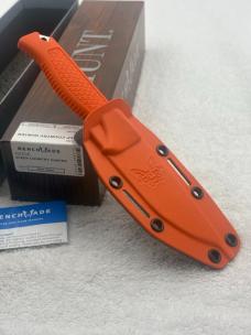 Benchmade 15006 Steep Country Fixed Blade Knife /  Orange Handle New In Box Made In USA