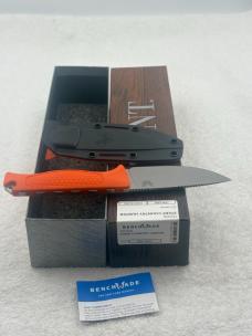 Benchmade 15006 Steep Country Fixed Blade Knife /  Orange Handle New In Box Made In USA