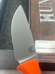 Benchmade 15006 Steep Country Fixed Blade Knife /  Orange Handle New In Box Made In USA