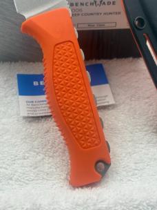 Benchmade 15006 Steep Country Fixed Blade Knife /  Orange Handle New In Box Made In USA