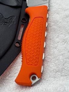 Benchmade 15006 Steep Country Fixed Blade Knife /  Orange Handle New In Box Made In USA