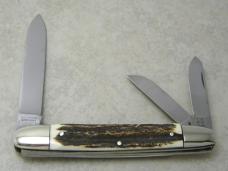Kissing Crane Germany Stag 0615 Anglo Saxon Whittler Knife 1975 NKCA Club Knife