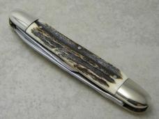 Kissing Crane Germany Stag 0615 Anglo Saxon Whittler Knife 1975 NKCA Club Knife