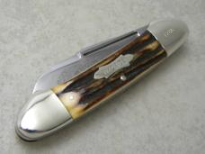 Kissing Crane Germany Large 3 Blade Canoe Stag Knife 1977 NKC and DA Club Knife