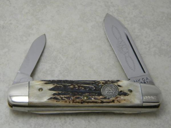 Queen NKCA 1981 Stag Big Cigar Knife Queen NKCA 1981 Stag Big Cigar Knife