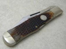 Case XX USA Bone C61050L Swing Guard Coke Bottle Lockback Knife 1983 NKCA Club Knife