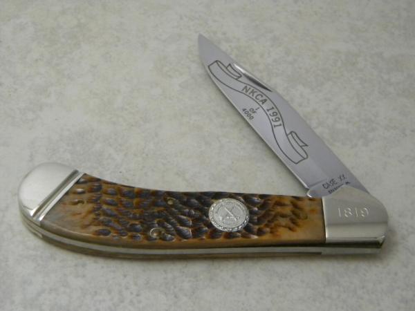Case XX Bradford PA USA DB61100 Bone 1991 Saddlehorn NKCA Club Knife