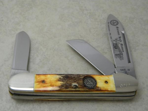 Case XX USA 1986 Stag 5394 Gunboat Canoe NKCA Museum Club Knife