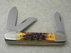 Case XX USA 1986 Stag 5394 Gunboat Canoe NKCA Museum Club Knife