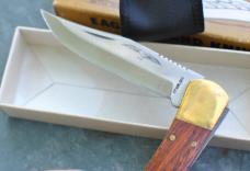 Parker Folding Hunter 5" Closed Mint Original Box Thumb Ramp Stainless Japan #K531 Brass Frame-531