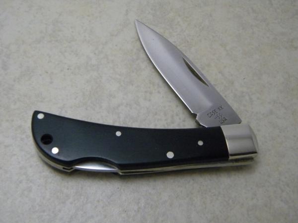 Case XX USA 3 Dot 21051 Slick Black Lockback Knife Case XX USA 3 Dot 21051 Slick Black Lockback Knife