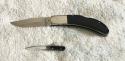 BEAUTIFUL CUSTOM HANDMADE  POCKET FOLDING KNIFE  LOCK BLADE and TIE PIN MATCHING T IN SHIELD MARK