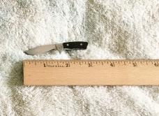 BEAUTIFUL CUSTOM HANDMADE  POCKET FOLDING KNIFE  LOCK BLADE and TIE PIN MATCHING T IN SHIELD MARK