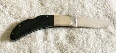 BEAUTIFUL CUSTOM HANDMADE  POCKET FOLDING KNIFE  LOCK BLADE and TIE PIN MATCHING T IN SHIELD MARK
