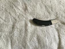 BEAUTIFUL CUSTOM HANDMADE  POCKET FOLDING KNIFE  LOCK BLADE and TIE PIN MATCHING T IN SHIELD MARK