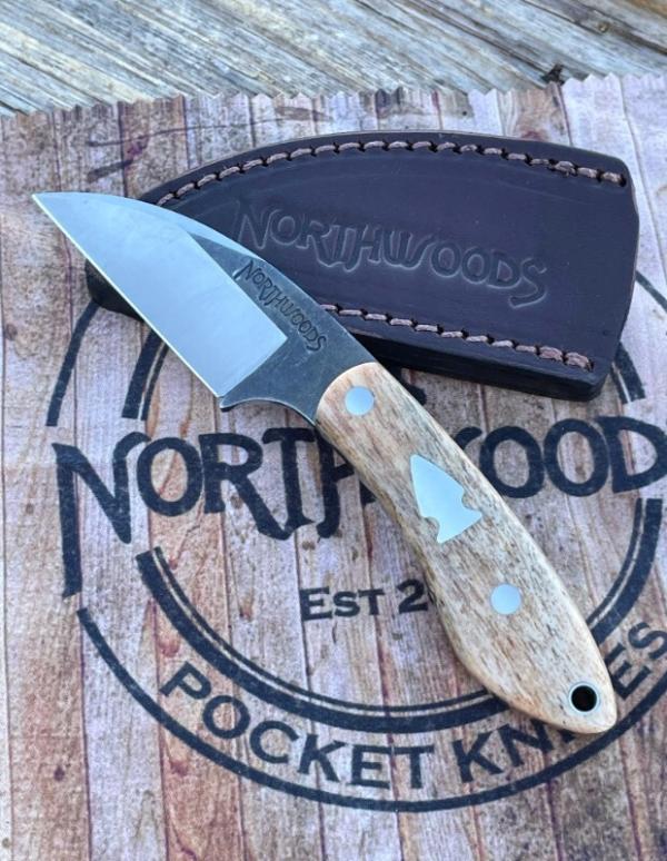 NORTHWOODS KNIVES ** FALL CREEK GIRAFFE BONE FIXED BLADE W/SHEATH
