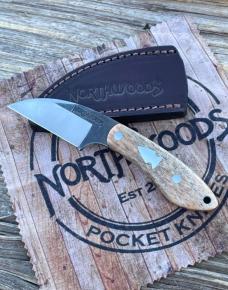 NORTHWOODS KNIVES ** FALL CREEK GIRAFFE BONE FIXED BLADE W/SHEATH