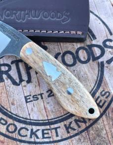 NORTHWOODS KNIVES ** FALL CREEK GIRAFFE BONE FIXED BLADE W/SHEATH