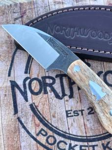 NORTHWOODS KNIVES ** FALL CREEK GIRAFFE BONE FIXED BLADE W/SHEATH
