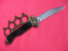 Unique German Leverlock Brass Knuckle Switchblade Knife