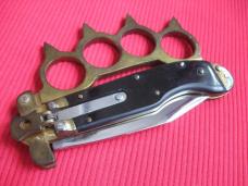 Unique German Leverlock Brass Knuckle Switchblade Knife