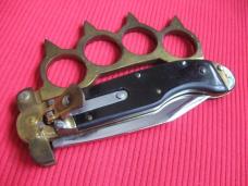 Unique German Leverlock Brass Knuckle Switchblade Knife