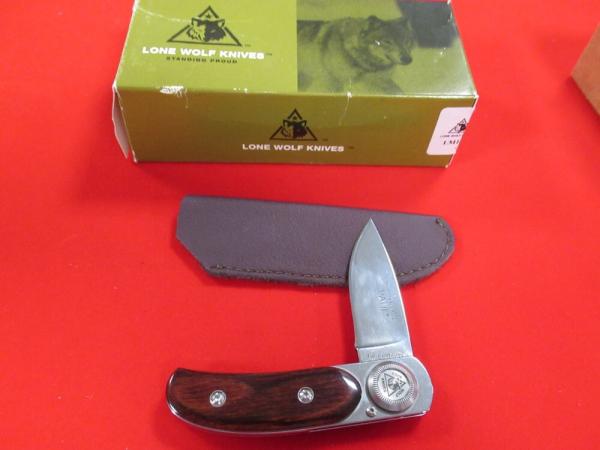 Lone Wolf Rosewood Handle Pual Model # LM12400 Lone Wolf Rosewood Handle Pual Model # LM12400