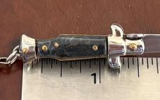 Vintage 80’s-90’s Miniature Switchblade Knife, Imitation Horn, Original Keychain, Italy
