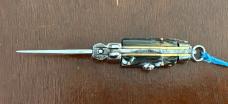 Vintage 80’s-90’s Miniature Switchblade Knife, Imitation Horn, Original Tassel and Box, Italy