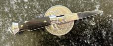 Beautiful 1960’s Dark Horn Miniature Switchblade Knife, Swedge Blade Grind, Italy