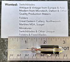 Beautiful 1960’s Dark Horn Miniature Switchblade Knife, Swedge Blade Grind, Italy