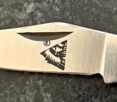 Rare Indiana Cutlery Miniature Keychain Lock Back Folding Knife, Brass Handle, Italy