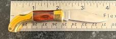 Rare Indiana Cutlery Miniature Keychain Lock Back Folding Knife, Brass Handle, Italy