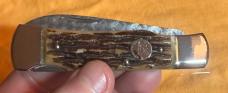 Weidmannsheil Genuine Stag Collector w/Awesome & Unique Damascus Blade. Rich,Full Stag in Mint Cond!