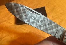 Weidmannsheil Genuine Stag Collector w/Awesome & Unique Damascus Blade. Rich,Full Stag in Mint Cond!