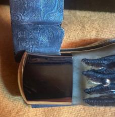 Weidmannsheil Genuine Stag Collector w/Awesome & Unique Damascus Blade. Rich,Full Stag in Mint Cond!
