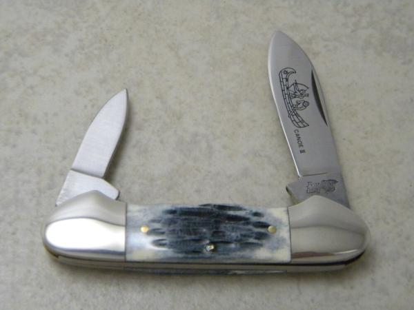 Frost Cutlery Surgical Steel Japan Stag Mini Canoe II Knife