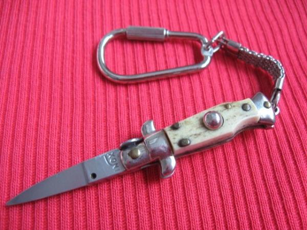 White Stag Italian Mini Keychain Picklock STILETTO Switchblade Knife - Mint