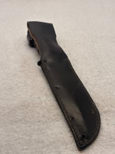 Camillus Vintage Fixed Blade Stacked Leather Fighting Knife Made In USA