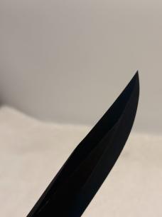 Camillus Vintage Fixed Blade Stacked Leather Fighting Knife Made In USA