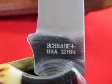Schrade  Uncle Henry Single Blade Liner Lock Staglon Handle Model 127UH